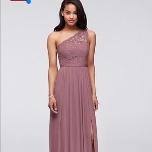 One shoulder quartz dress